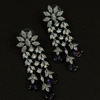Purple Raindrop Dazzle Necklace & Earring Set