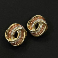 Anti-Tarnish Twisted Halo Pendant Set