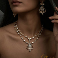Royal Teardrop Polki Kundan Necklace Set