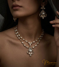 Royal Teardrop Polki Kundan Necklace Set