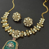 Shahi Emerald Polki  Necklace Set