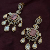 Luxora Pink Stone Polki Kundan Necklace
