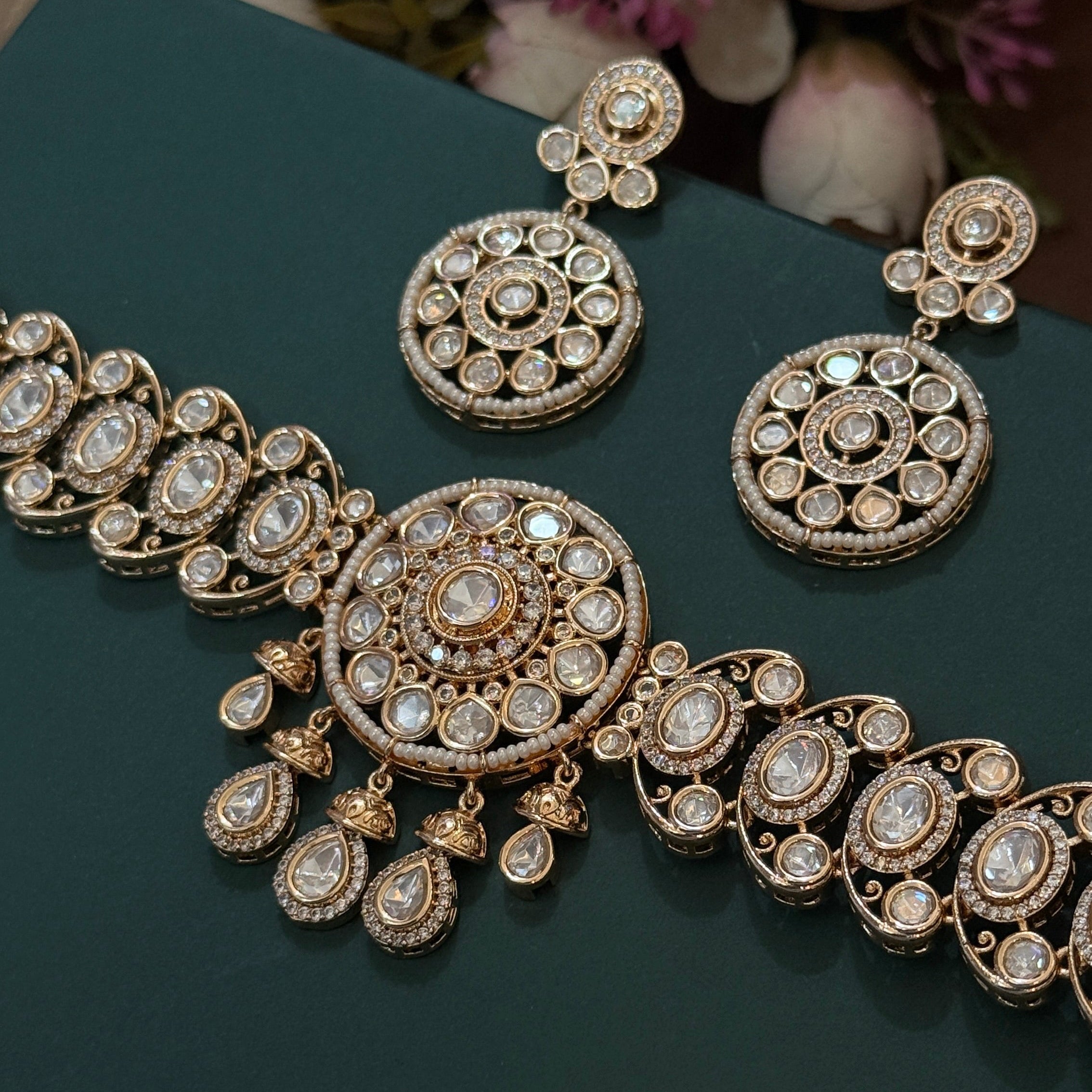 Royal Round Polki Kundan Bridal Necklace Set