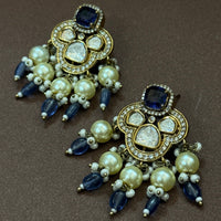Neelam Royale Kundan Blue Hasli Necklace