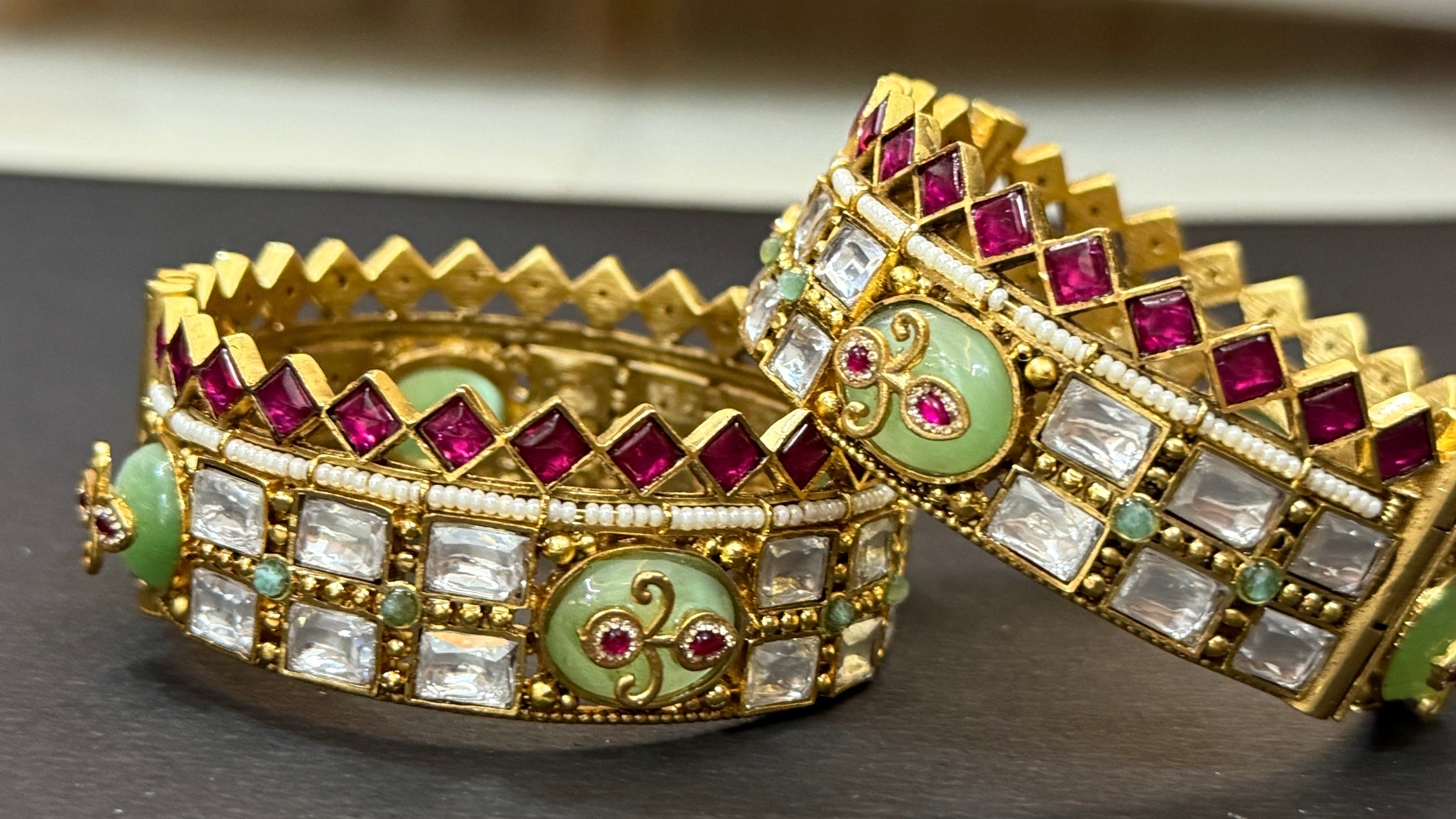 Royal Pachi Kundan Maharani Bangles