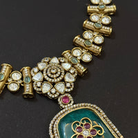 Shahi Emerald Polki  Necklace Set
