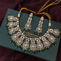 Luxury Real Polki Kundan Bridal Necklace Set with Earrings