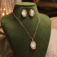 Antique Artisan Baroque Pearl Necklace