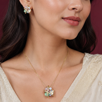 Celestia Orbit Crystal Pendant Set