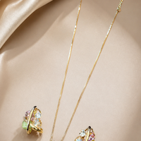 Celestia Orbit Crystal Pendant Set