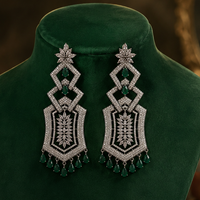 Emerald Elegance Dangle Earrings