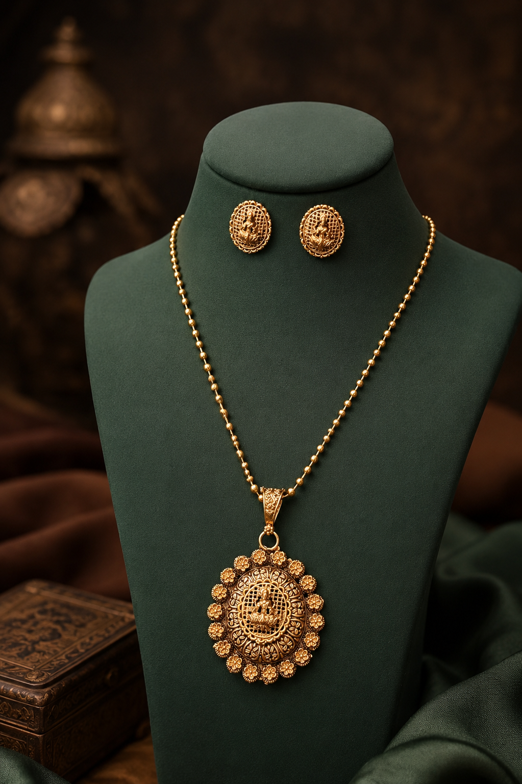 Traditional Goddess Temple Jewelry Necklace