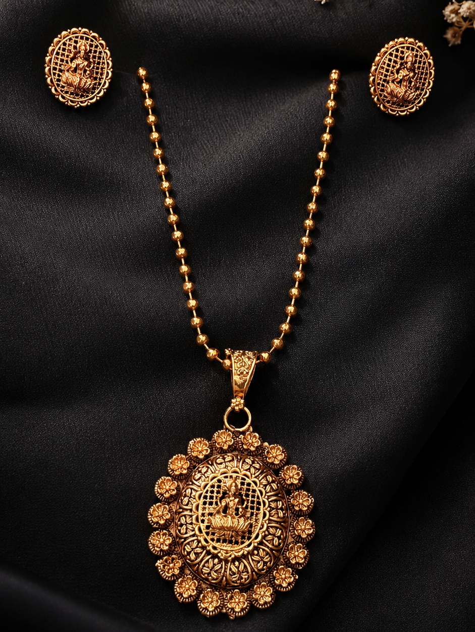 Traditional Goddess Temple Jewelry Necklace