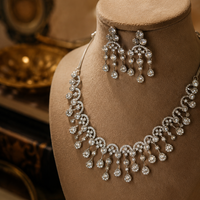 CZ Waterfall Elegance Necklace Set