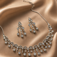 CZ Waterfall Elegance Necklace Set