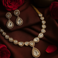 Luxury Indian Polki Kundan Jewelry Set