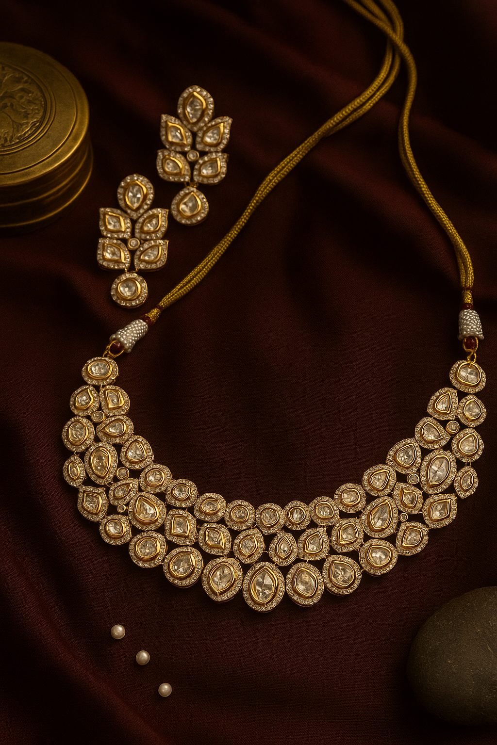 Radiant Queen Real Polki Kundan