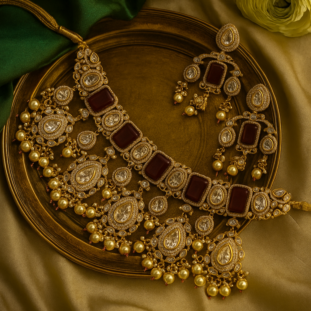 Regal Heritage Polki Kundan Bridal Set