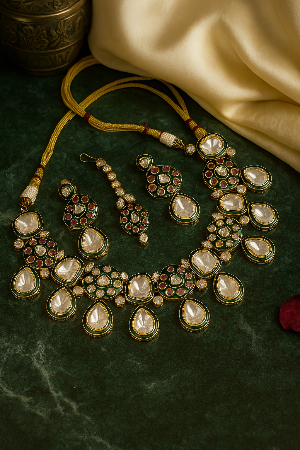 Vintage Viraasat – Royal Polki Meenakari Set