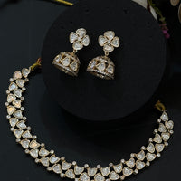 Elegant Gold-Plated Moissanite Kundan Necklace Set