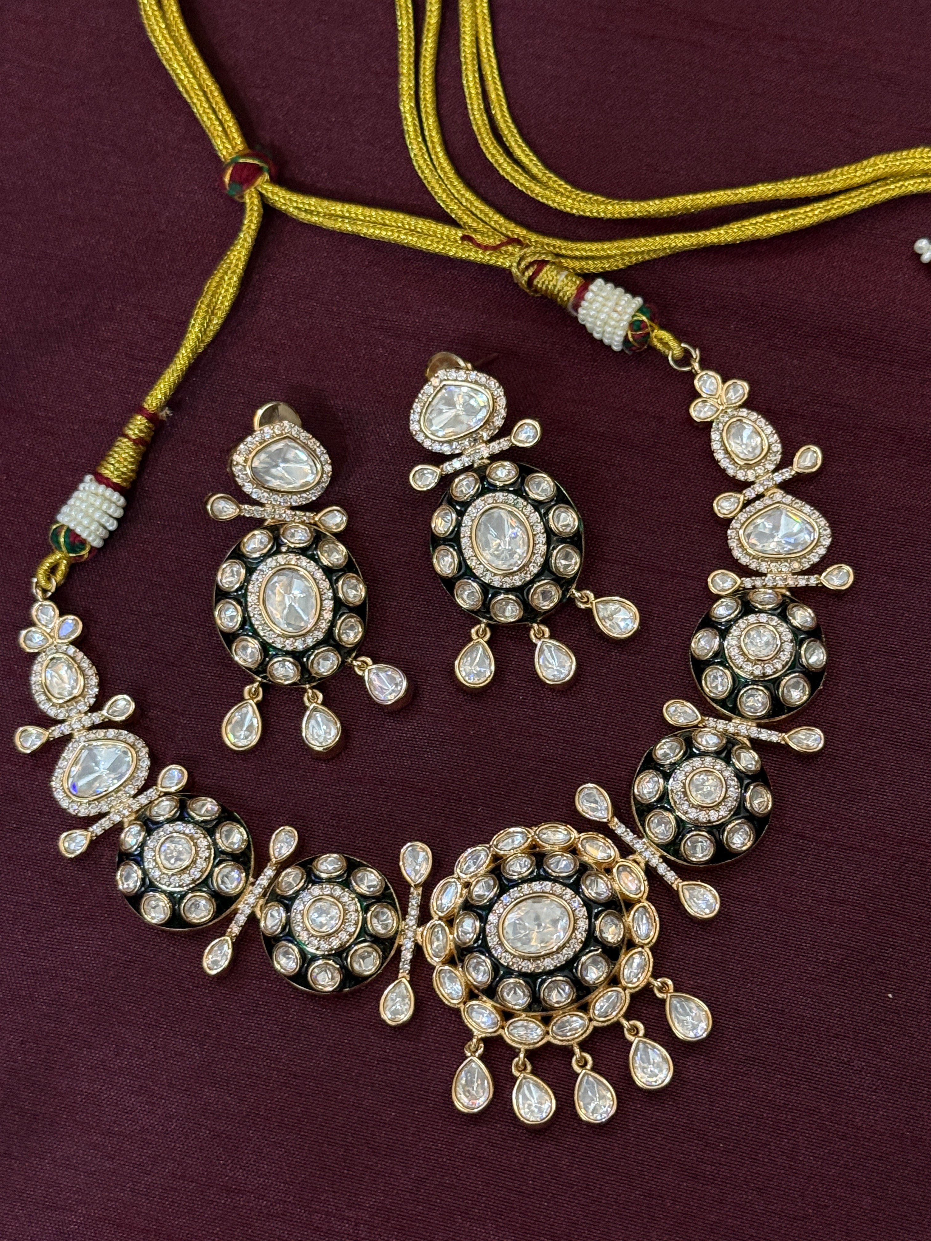 Divine Elegance Moissanite Kundan Bridal Jewelry
