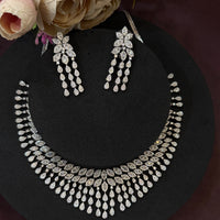 Radiant Crystal Luxury Necklace Set with Drop Earrings