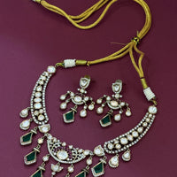 Royal Emerald Kundan AD Choker Necklace Set