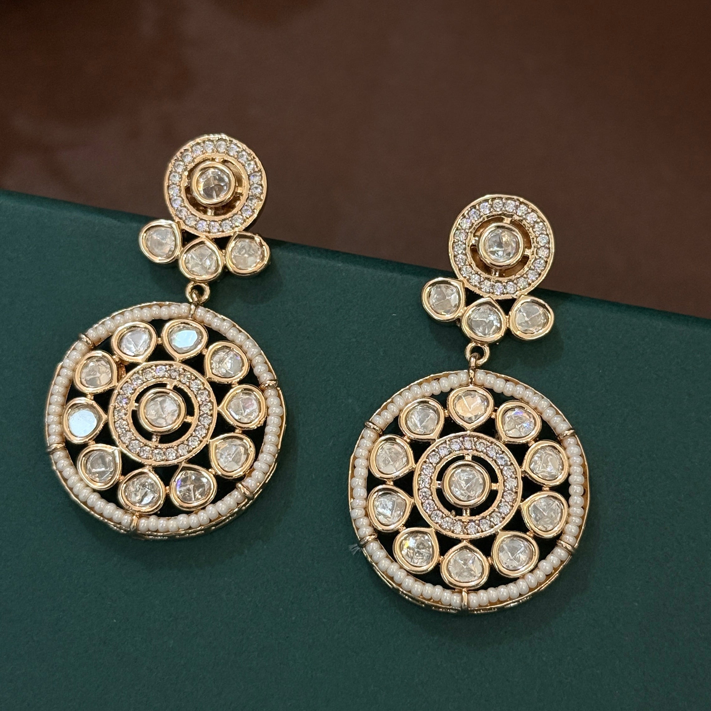 Royal Round Polki Kundan Bridal Necklace Set