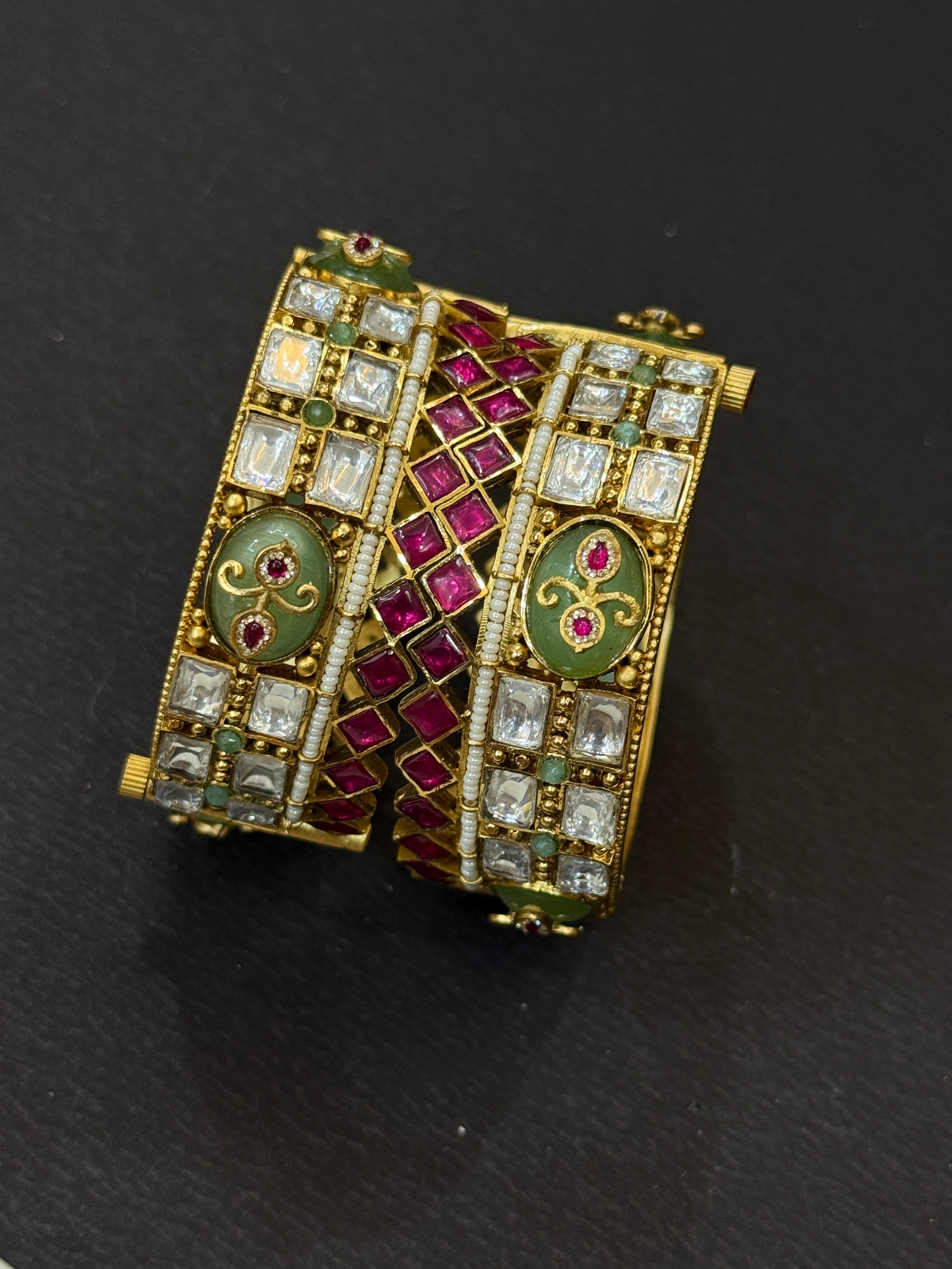Royal Pachi Kundan Maharani Bangles