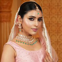 Mint Grace Polki Kundan Bridal Necklace Set