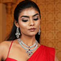 Luxury Ruby Red American Diamond