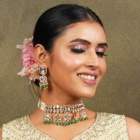 Emerald Empress Real Polki Kundan Choker