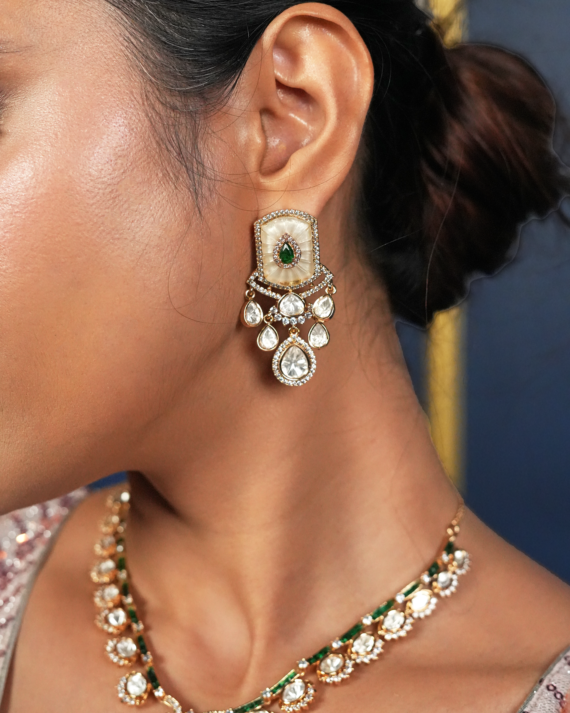 Empress – Polki Emerald Bridal Necklace