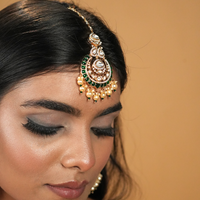 Green Enamel & Pearls |Royal Polki Wedding Necklace