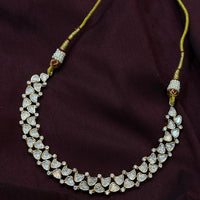 Elegant Gold-Plated Moissanite Kundan Necklace Set