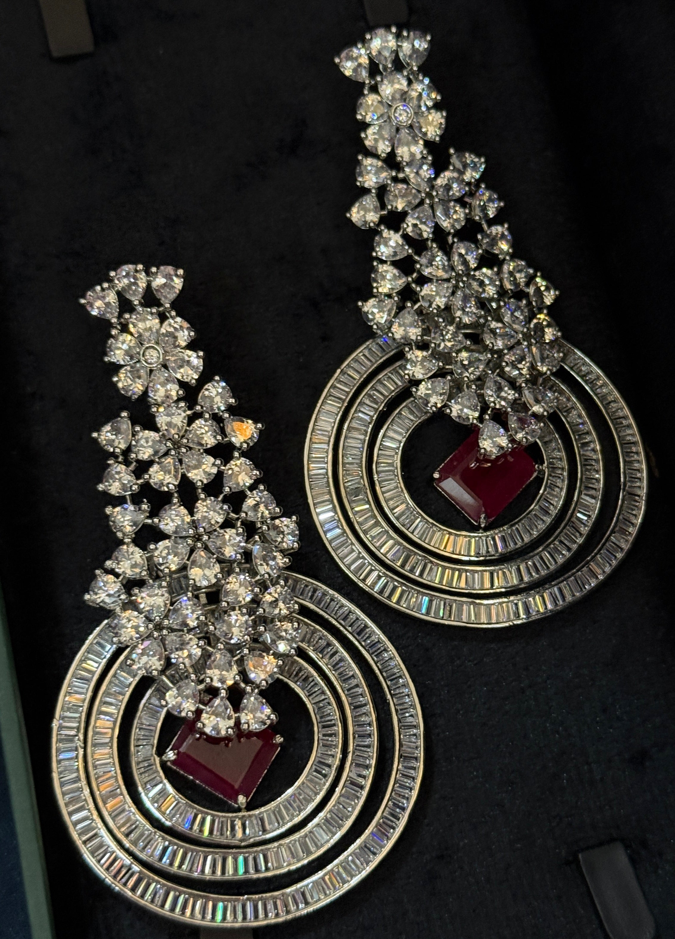 Luxury Thirsted Color Zirconia Stone Designer Earrings