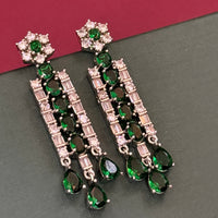 Emerald Green AD Stone Layered Necklace Set