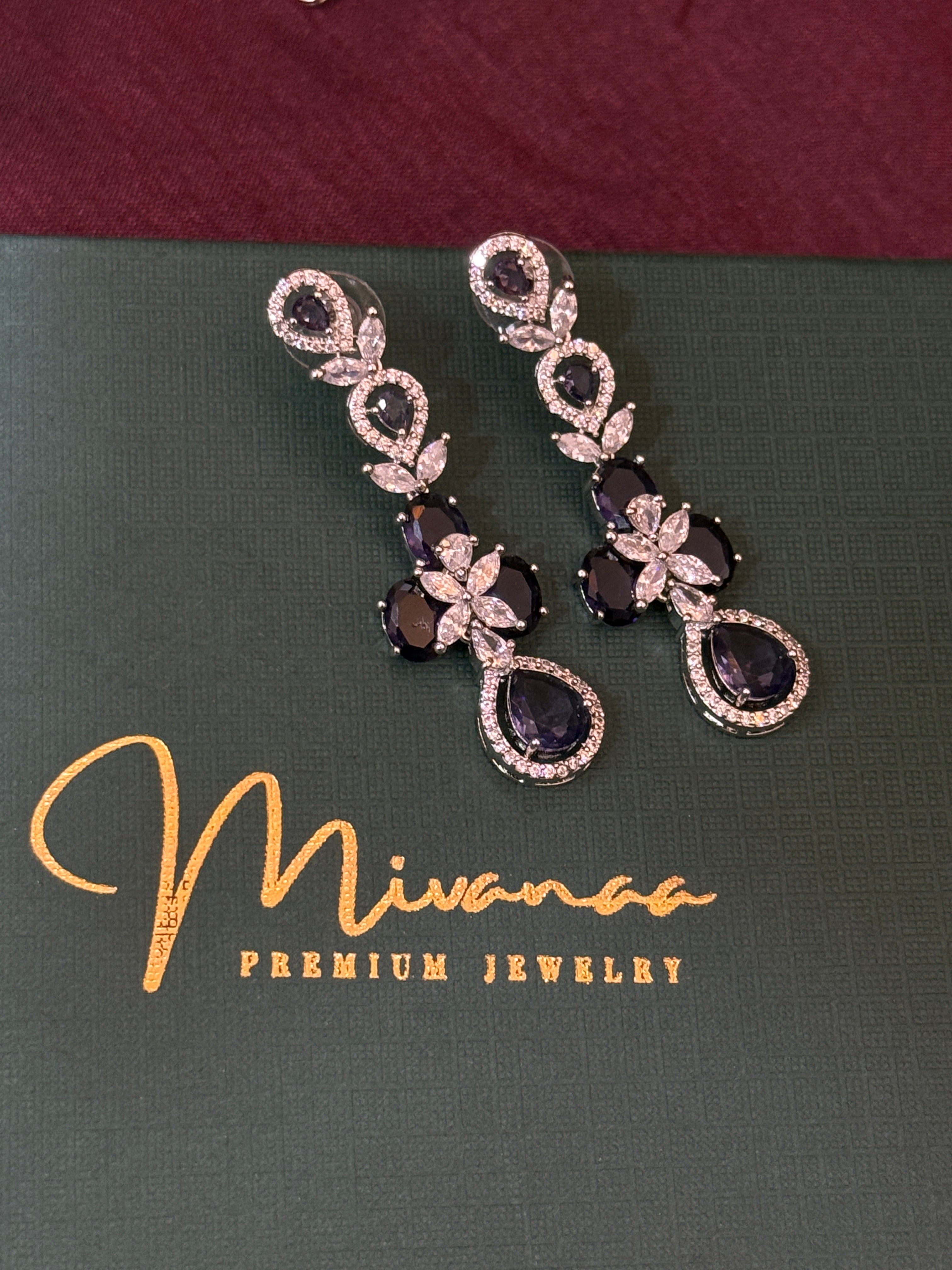 Purple Princess American Diamond Set