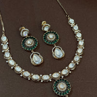 Emerald Glow Polki Kundan Necklace Set
