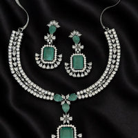 Mint Royale CZ & Doublet Stone Partywear Necklace Set