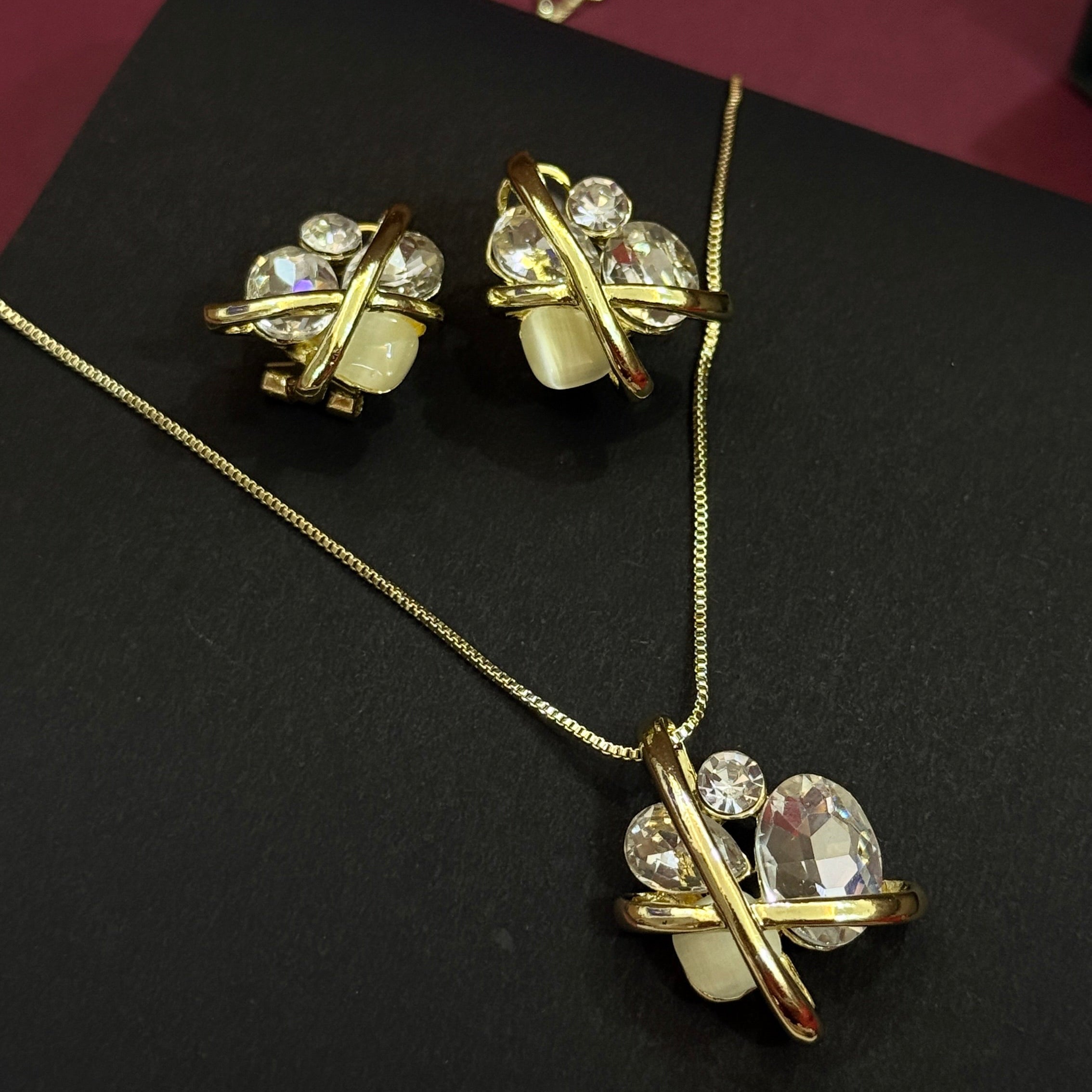 Galaxy Glow Crystal Necklace Set