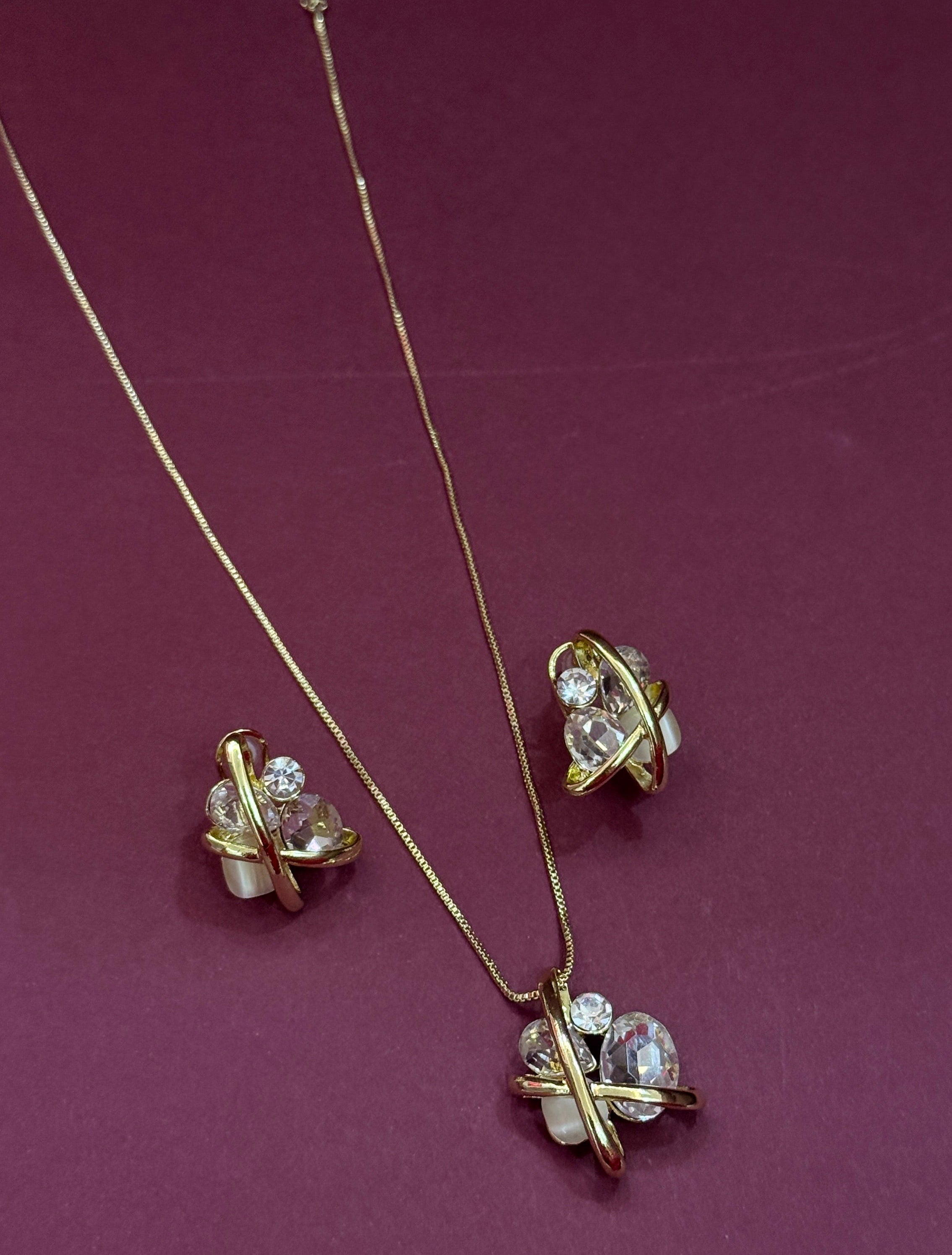 Galaxy Glow Crystal Necklace Set