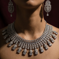 Royal Radiance American diamond CZ Choker Necklace Set