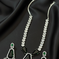 Imperial Emerald Grace American Diamond Necklace Set