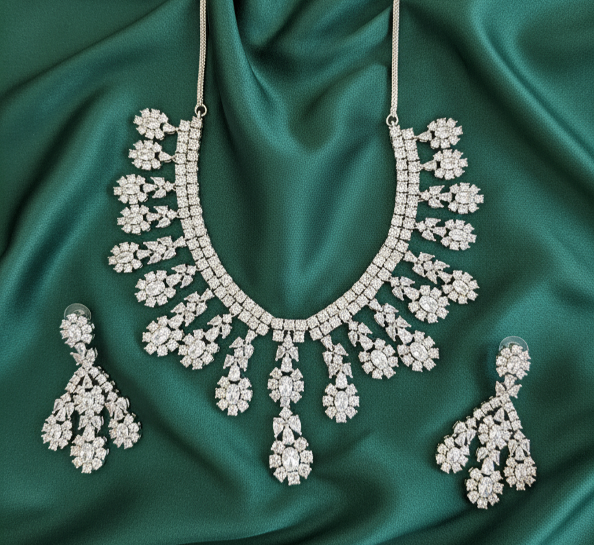 Radiant Luxe American Diamond Necklace Set