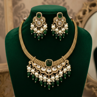 Neelam Royale Kundan Green Hasli Necklace
