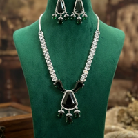 Imperial Emerald Grace American Diamond Necklace Set