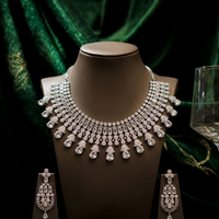 Royal Radiance American diamond CZ Choker Necklace Set