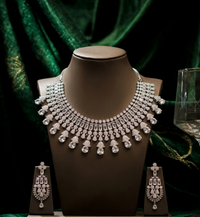 Royal Radiance American diamond CZ Choker Necklace Set