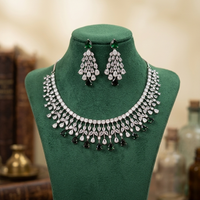 Emerald Green Crystal  Necklace Set